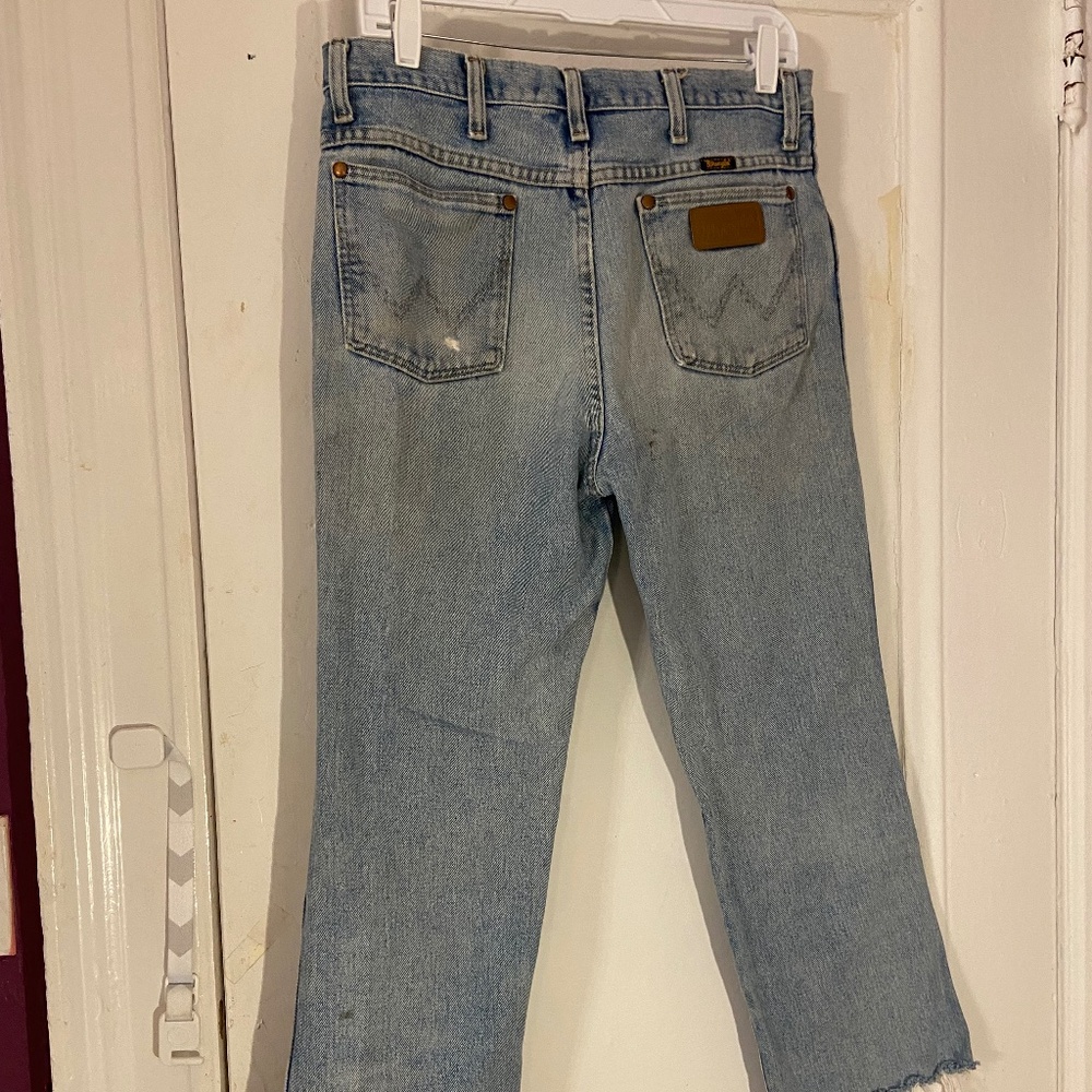 Vintage Wranglers cropped light wash
